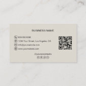 Modern Logo Photo QR Social Media Professional 名刺 (裏面)