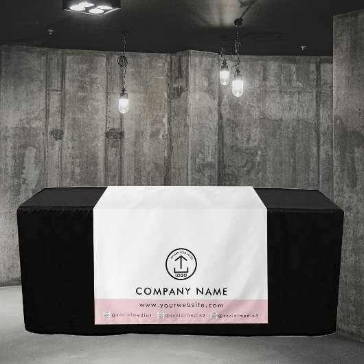 Modern Logo Pink Vendor Event Display Table Runner タペストリー