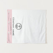 Modern Logo Pink Vendor Event Display Table Runner タペストリー (正面(横))