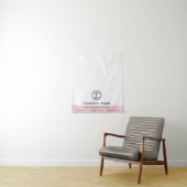 Modern Logo Pink Vendor Event Display Table Runner タペストリー (インサイチュ)