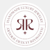 Modern Logo Product Packaging Sticker ラウンドシール (正面)