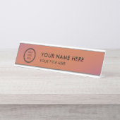 Modern Logo Professional Business Name Plate デスクネームプレート (正面)