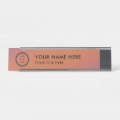 Modern Logo Professional Business Name Plate デスクネームプレート (正面)