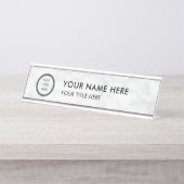 Modern Logo Professional Business Name Plate デスクネームプレート (正面)