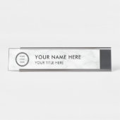 Modern Logo Professional Business Name Plate デスクネームプレート (正面)