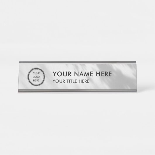Modern Logo Professional Business Name Plate デスクネームプレート (正面)