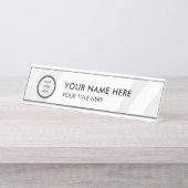 Modern Logo Professional Business Name Plate デスクネームプレート (正面)
