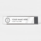 Modern Logo Professional Business Name Plate デスクネームプレート (正面)