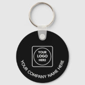 Modern Logo QR Code Promo Black Keychains キーホルダー (正面)