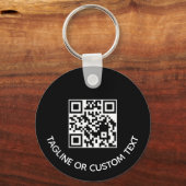 Modern Logo QR Code Promo Black Keychains キーホルダー (裏面)