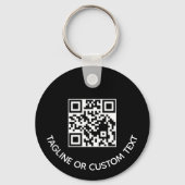 Modern Logo QR Code Promo Black Keychains キーホルダー (裏面)