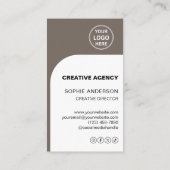 Modern Logo QR Creative Agency 名刺 (裏面)