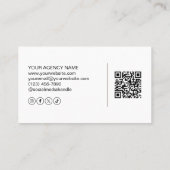 Modern Logo QR Social Media Creative Agency 名刺 (裏面)