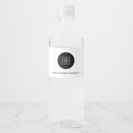 Modern Logo Social Media Business QR label ペットボトルラベル