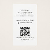 Modern logo social media QR white business cards (裏面)
