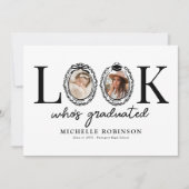 Modern Look Whos Graduated Photo 案内状 (正面)