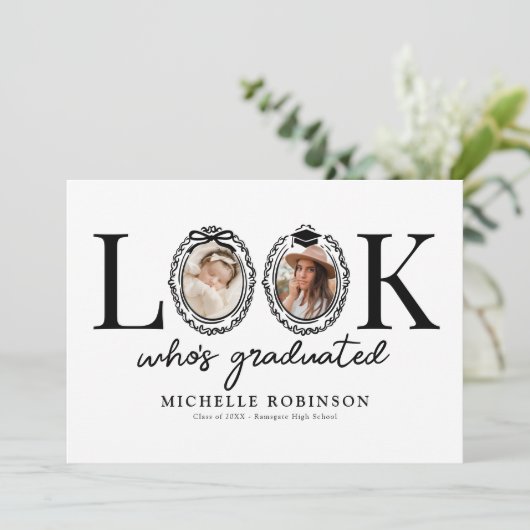 Modern Look Whos Graduated Photo 案内状 (スタンド正面)