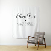 Modern Love and Tacos Bridal Fiesta Sign タペストリー (インサイチュ)
