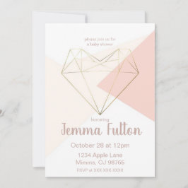 Modern Love Baby Shower Invitation – Abstract 招待状