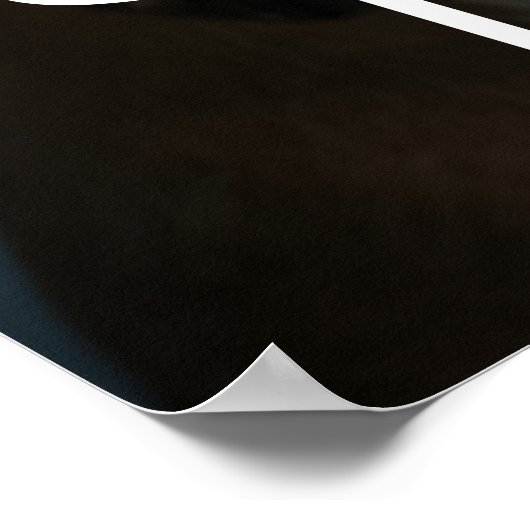 Modern Love Custom Boxer Dog Pets Photo Monogram ポスター (角)