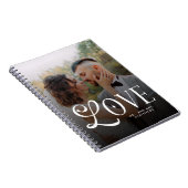 Modern Love Custom Wedding 2 Photos Couples ノートブック (右側)