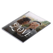 Modern Love Custom Wedding 2 Photos Couples ノートブック (左側)