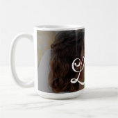 Modern Love Custom Wedding Photo Couples Monogram コーヒーマグカップ (左)