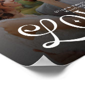 Modern Love Custom Wedding Photo Couples Monogram ポスター (角)