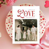 Modern Love Family Photo Happy Valentines Day  シーズンカード