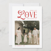 Modern Love Family Photo Happy Valentines Day  シーズンカード (正面)