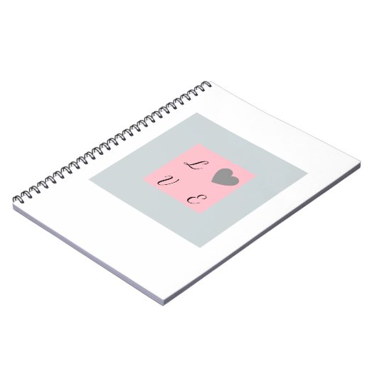 Modern LOVE Heart Romantic Gift ノートブック (左側)