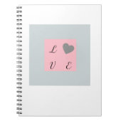 Modern LOVE Heart Romantic Gift ノートブック (正面)