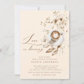 Modern Love Is Brewing Bridal Shower  招待状 (正面)