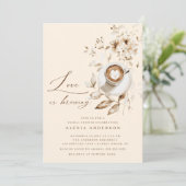 Modern Love Is Brewing Bridal Shower  招待状 (スタンド正面)