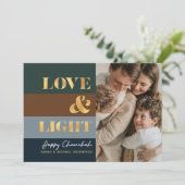 Modern Love & Light ゴールドタイポグラフィーハヌカームードフォト (スタンド正面)