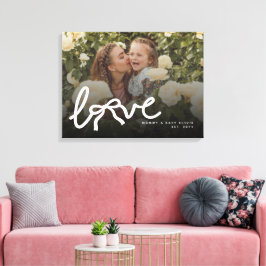 Modern Love Mommy Baby Photo First Mothers Day キャンバスプリント