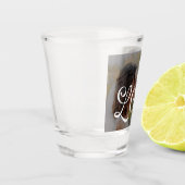 Modern Love Mr & Mrs Custom Wedding Photo Couples ショットグラス (左)