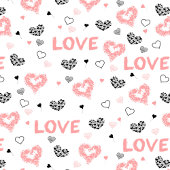 Modern Love Text Sketch Heart Wedding Table Runner ロングテーブルランナー