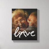 Modern Love Typography Grandma Custom Photo Gift キャンバスプリント (正面)