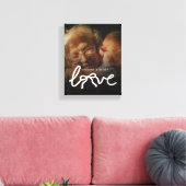 Modern Love Typography Grandma Custom Photo Gift キャンバスプリント (インサイチュ (リビング))