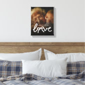 Modern Love Typography Grandma Custom Photo Gift キャンバスプリント (インサイチュ (寝室))