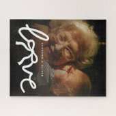 Modern Love Typography Grandma Custom Photo Gift ジグソーパズル (横)