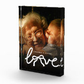 Modern Love Typography Grandma Custom Photo Gift フォトブロック (右)