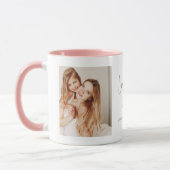 Modern "Love you Mama" 2-Photo マグカップ (左)