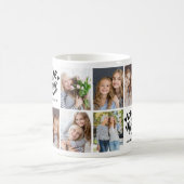 Modern Love You Mom Custom Photo Collage Mother コーヒーマグカップ (中央)