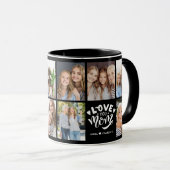 Modern Love You Mom Custom Photo Collage Mother マグカップ (正面右)