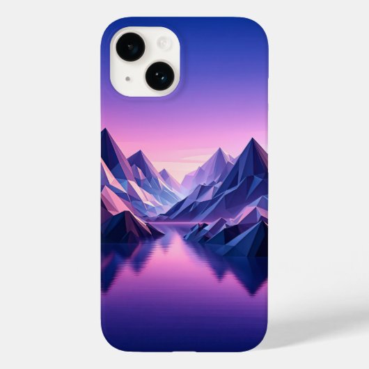Modern Low Poly Mountain Phone Case - Geometric  Case-Mate iPhoneケース (裏面)