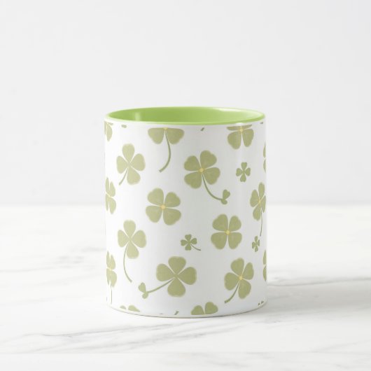 Modern Lucky Charm Muted Green Horseshoe マグカップ (中央)