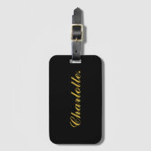 Modern Luggage Tag with Editable Name Design ラゲッジタグ (正面縦)