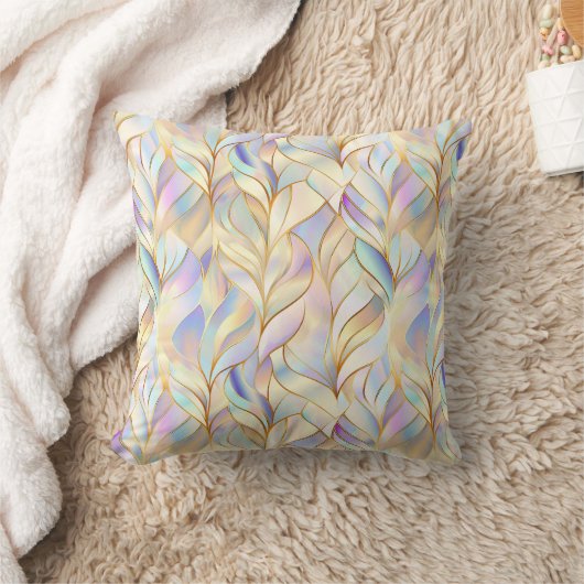 Modern Luxe Abstract Pattern Throw Pillow クッション (ブランケット)